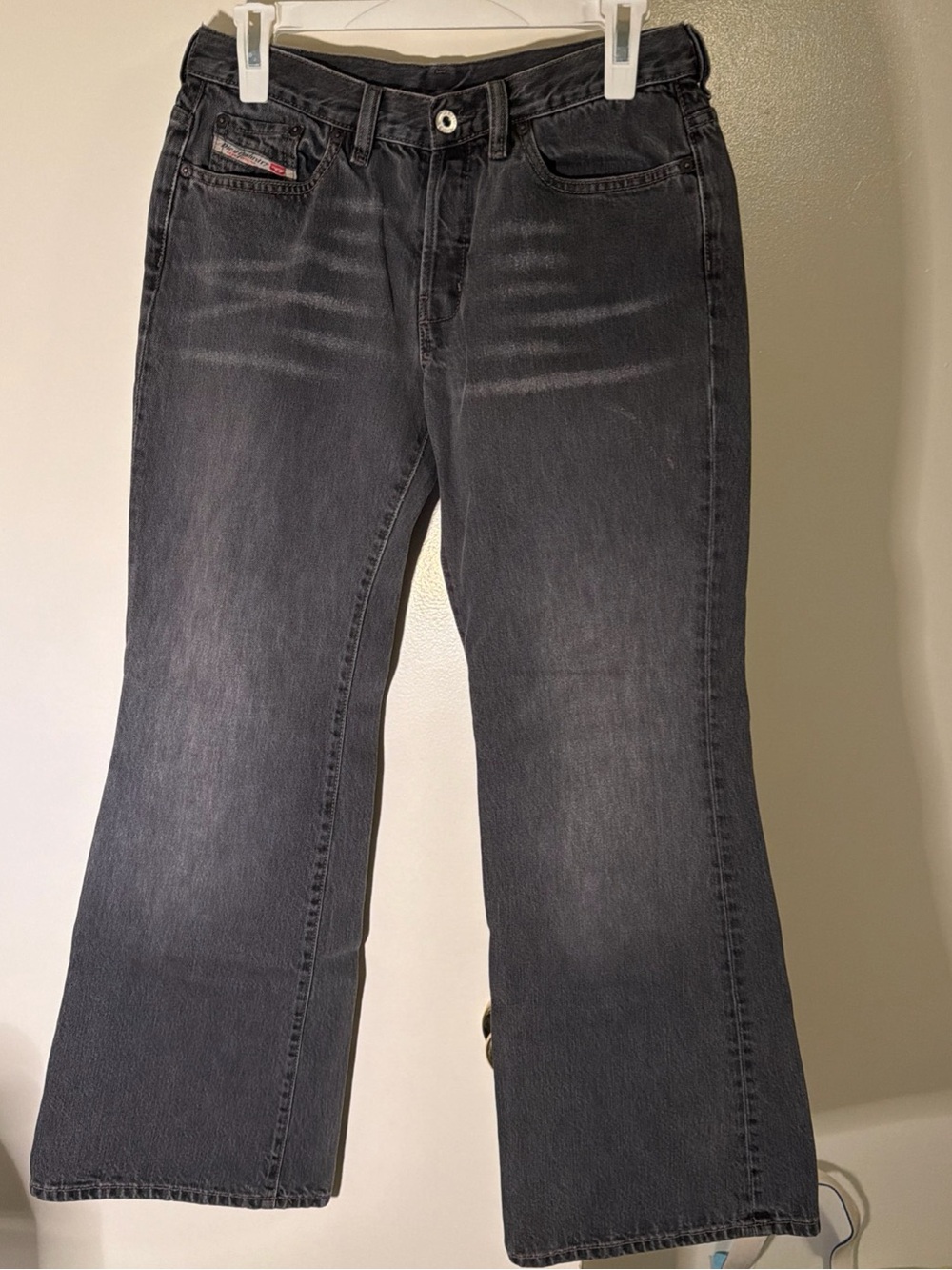 Vintage DIESEL Y2K Faded Wash Distressed Bootcut Flared Jeans Women’s Size 28